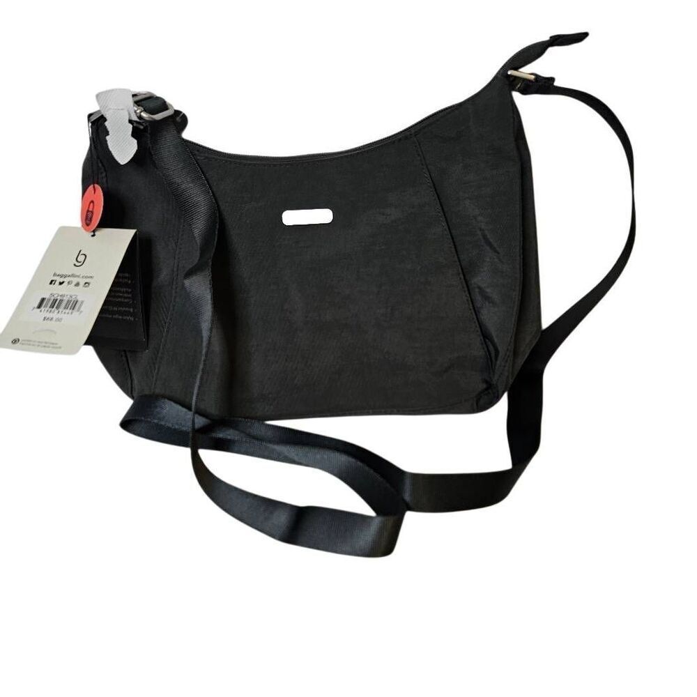 Baggallini slim crossbody hobo, gray. NWT.